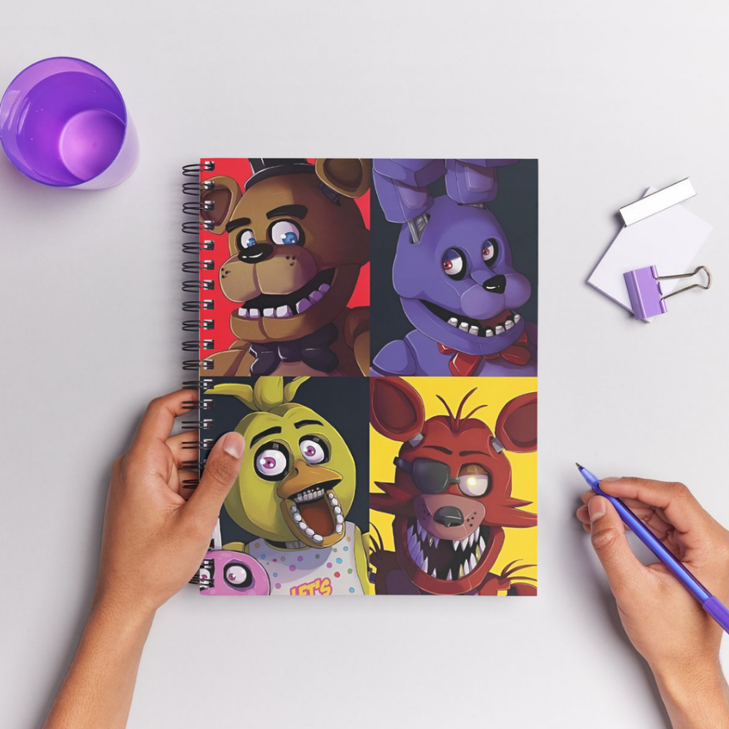 Kit 1, 5 ou 10 Adesivos Para Capa de Caderno Fnaf Freedy Bonnie Chica Foxy Excelente Qualidade Vinil em Oferta na Shopee