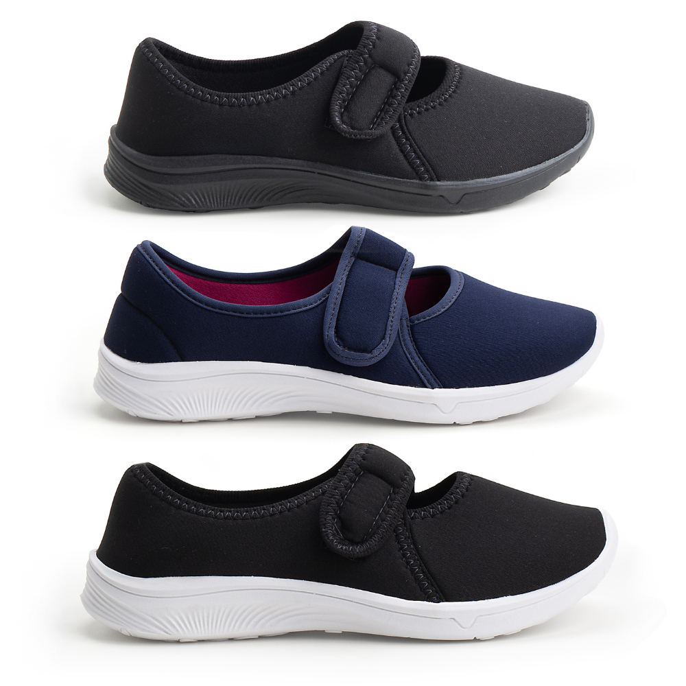 Tênis Feminino Confort Vellcro  Ortopédico Leve Macio Antiderrapante Allunys