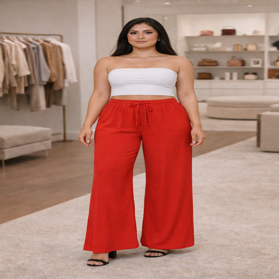 CALÇA PANTALONA EM VISCOLINHO moda que está dominando a estação por unir leveza, elegância e frescor em uma única peça.