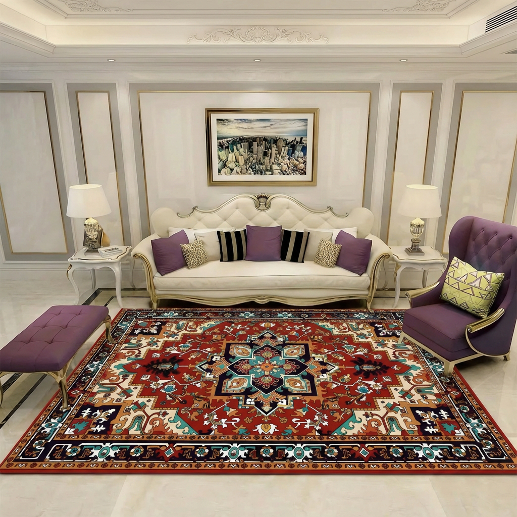 Tapete Belga Estampado 2,00 x 1,40m Para Sala Quarto De Luxo - Lançamentos Exclusivos