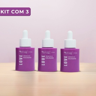 Kit Sérum Facial Colágeno 30ml Max Love Hidratante Cuidados com a Pele Rosto em Oferta na Shopee