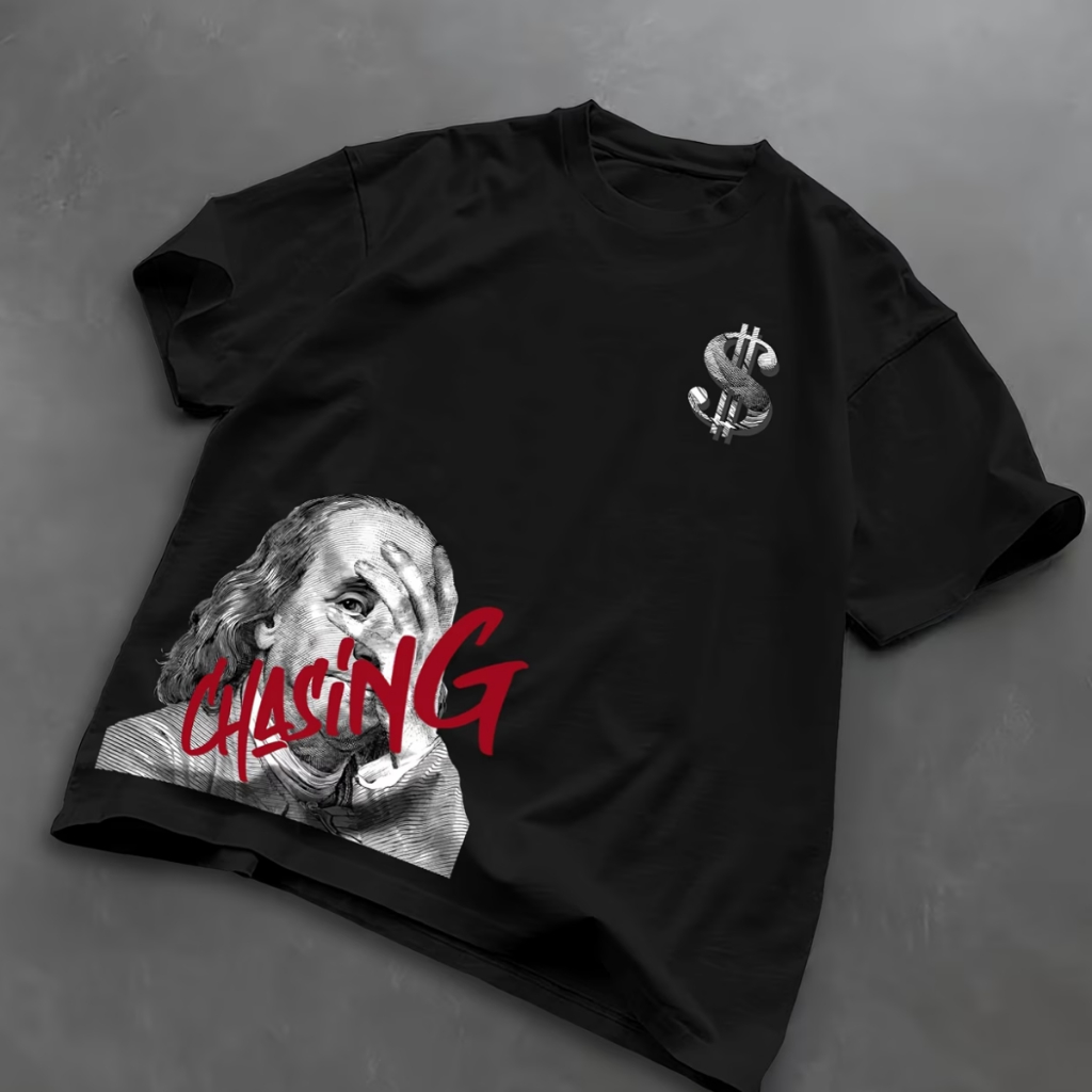 Camiseta  Money Streetwear Estampa Dollar Unissex Lançamento Estilo de Rua