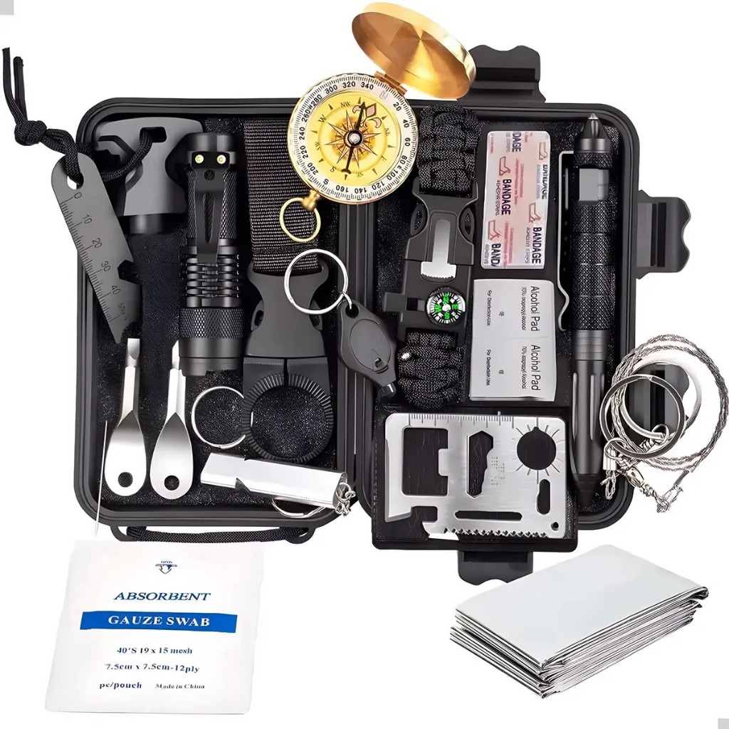 Kit Sobrevivência Tático Militar 13 Em 1 Camping Edc Completo