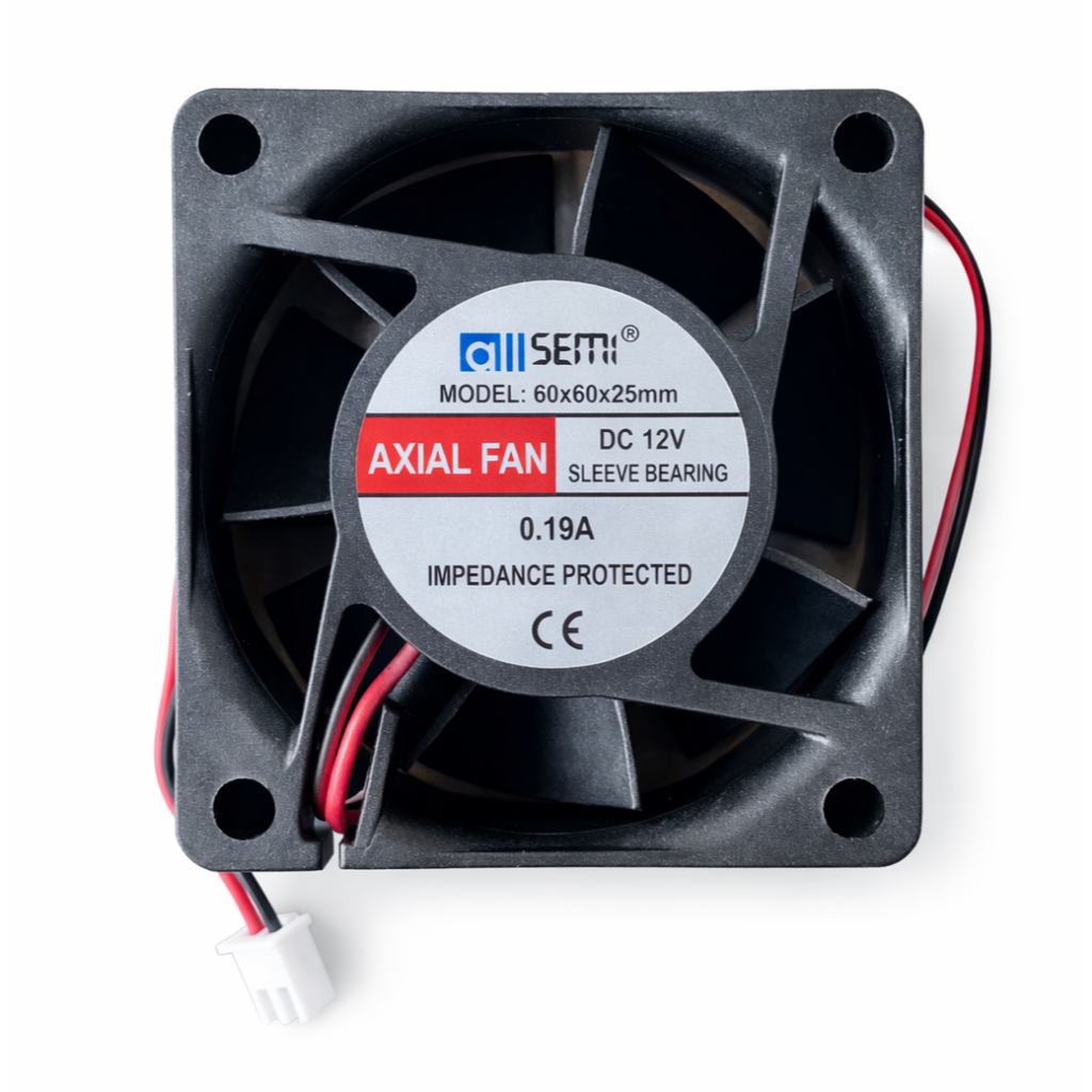 Micro Ventilador Ventoinha Cooler Fan 60x60x25 60mm 6cm 12v Conector 2 Pinos