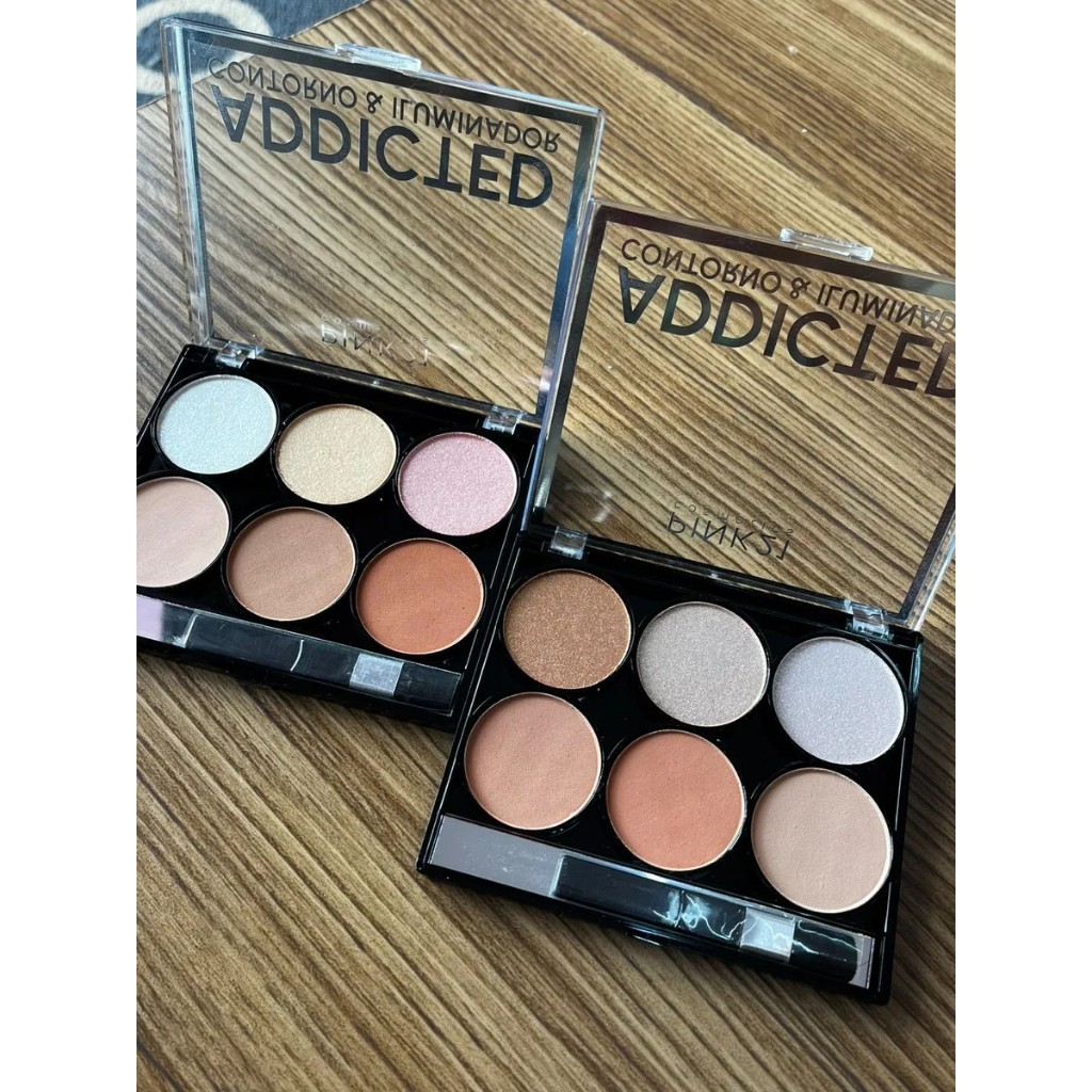Paleta Addicted Contorno & Iluminador Pink21 Cosmetics