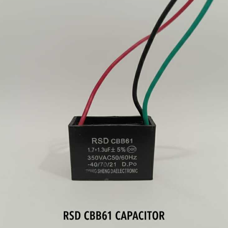 Capacitor P/ventilador Teto 1,5uf+2,5uf / 1,7uf+1,3uf / 4,5uf+3uf / 1,3uf+1,7uf 110/220v Bivolt
