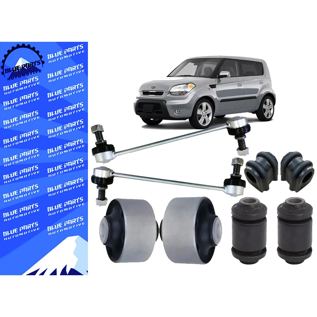 Kit Buchas Bandeja Balança e Barra + Bieleta Dianteira Kia Soul 2009 2010 2011 2012 2013 A 2014