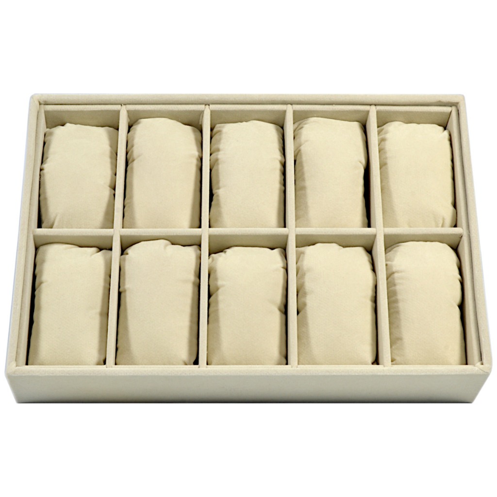 Bandeja Para 10 Relógios Porta Relógio Com 10 Almofadas em Veludo em Oferta na Shopee