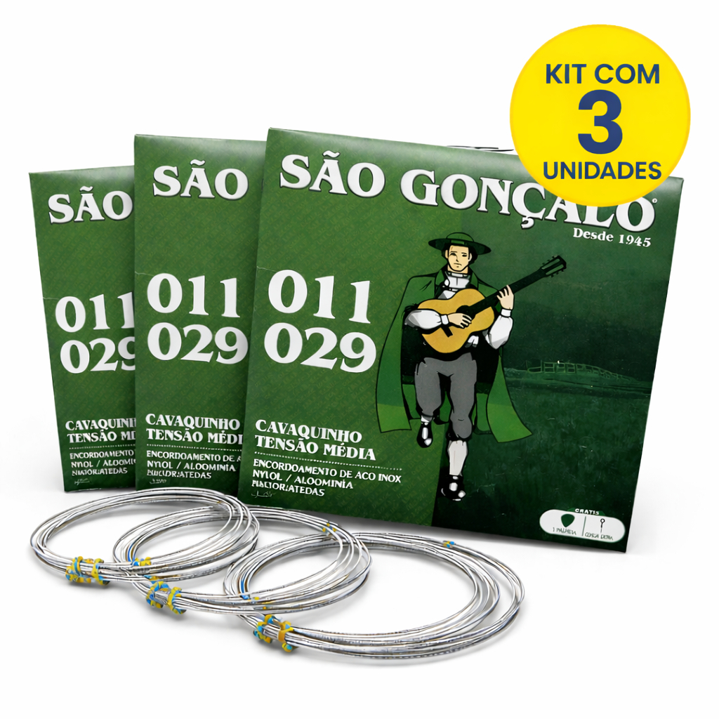 KIT ENCORDOAMENTO SAO GONCALO CAVACO NIQUEL C/BOLINHA - 3 JOGOS
