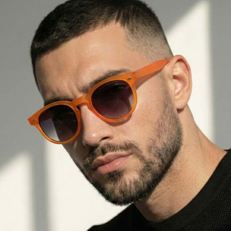 Óculos de Sol Redondo Laranja Clássico Vintage Retrô Premium Moda Verão Tendência uv400 Unissex em Oferta na Shopee