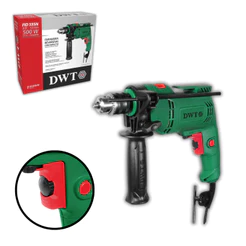Furadeira De Impacto DWT 500W Com Punho E Limitador De Profundidade Profissional