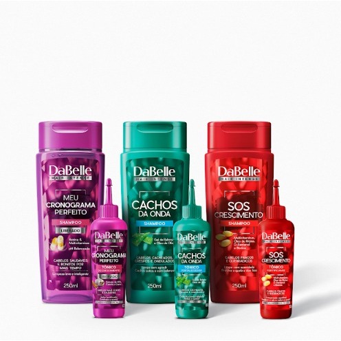DaBelle Kit Crescimento Completo com Tônico e Shampoo 6 Produtos