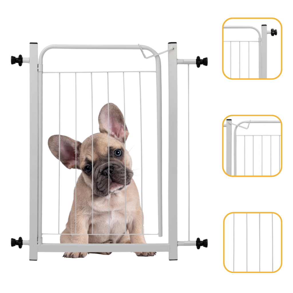 Portão de Proteção para Pets, Crianças e Bebês em Grade Aramada com Extensor 5cm