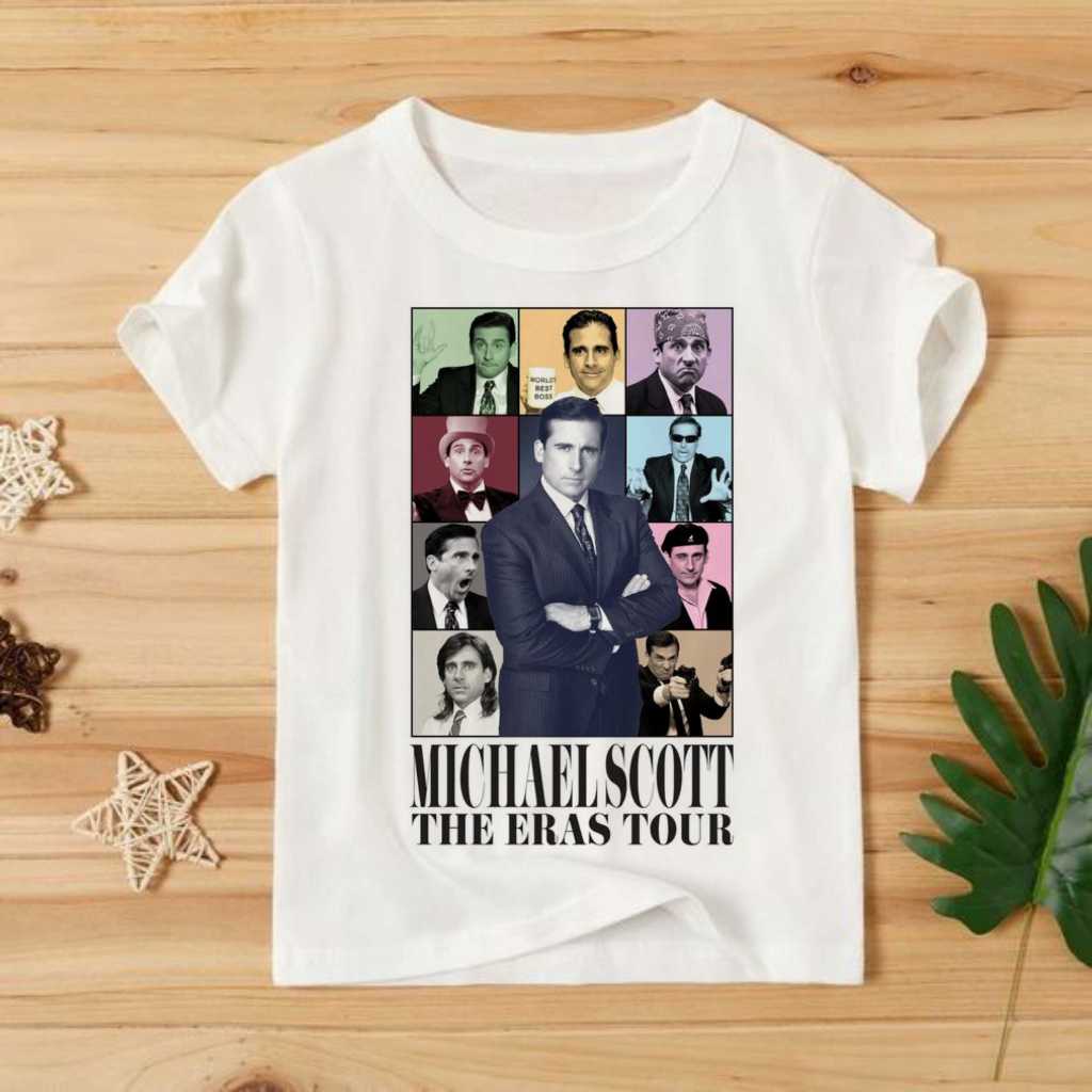 Camiseta Michael Scott, Dwigth SwiftThe Eras Tour PNG The Office Funny em poliéster
