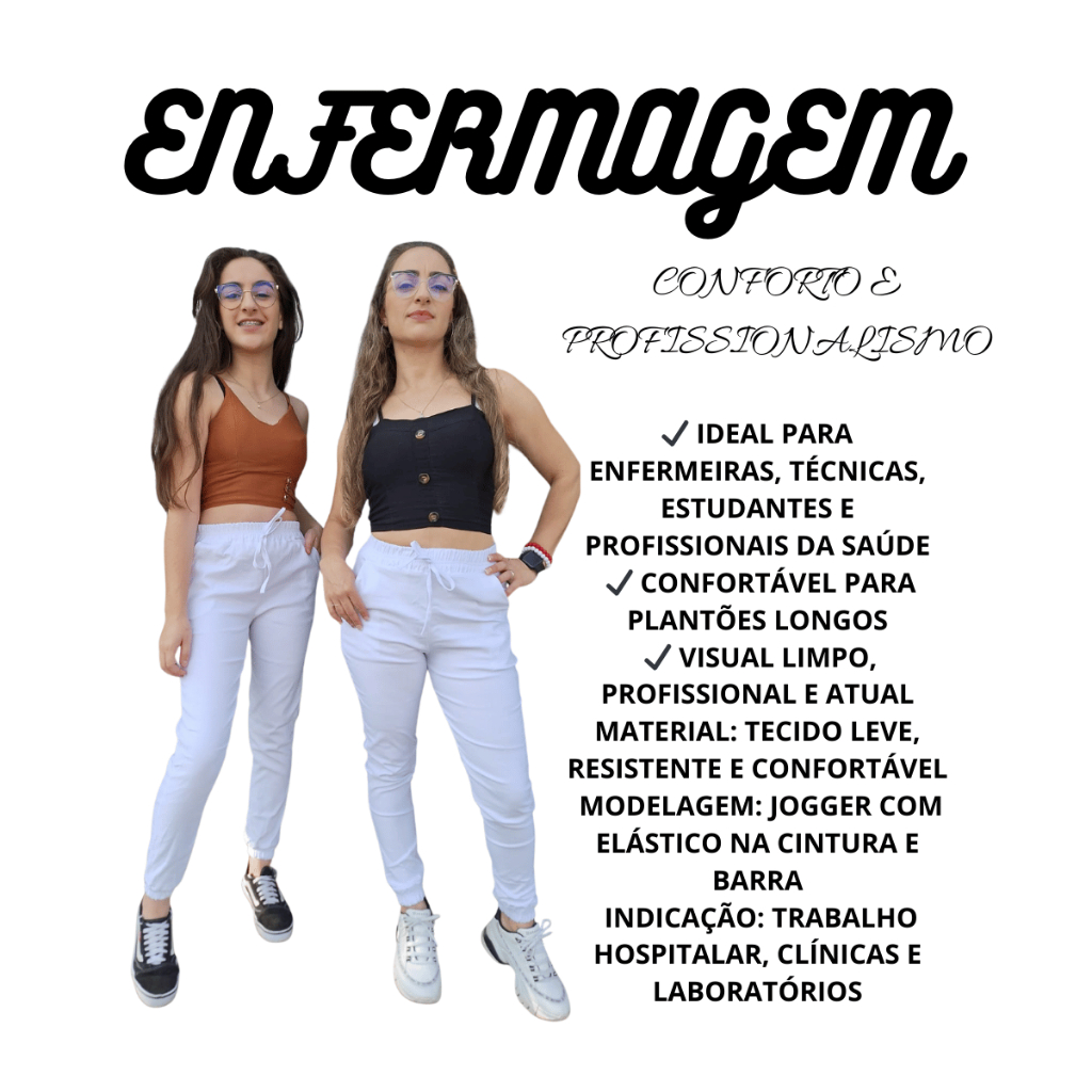 PROMOÇÃO CALÇA FEMININO  JOGGER ENFERMAGEM TECIDO BENGALINE COM ELASTANO P/M/G/GG em Oferta na Shopee
