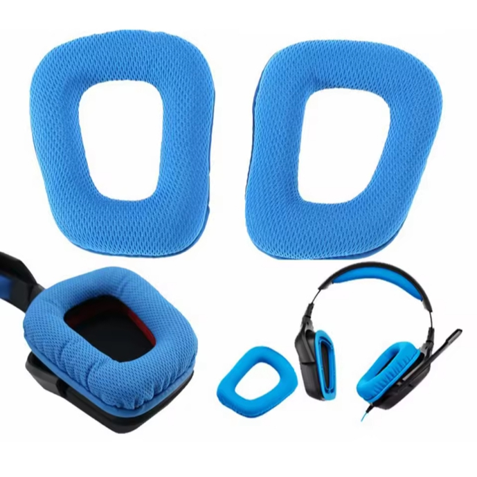Almofada Logitech G430 G35 G930 G332 Memory Foam Soft Touch Antissuor Melhor Vedação Sonora e Imersão Gamer Kit Par