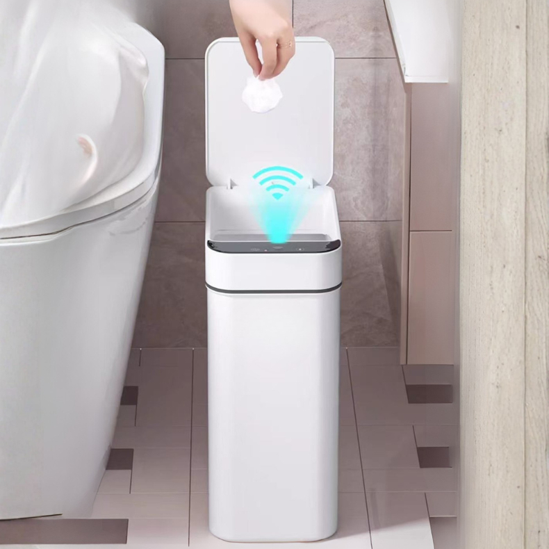 Lixeira Inteligente 13L Com Sensor Automático 3 Funções Banheiro Cozinha Escritório