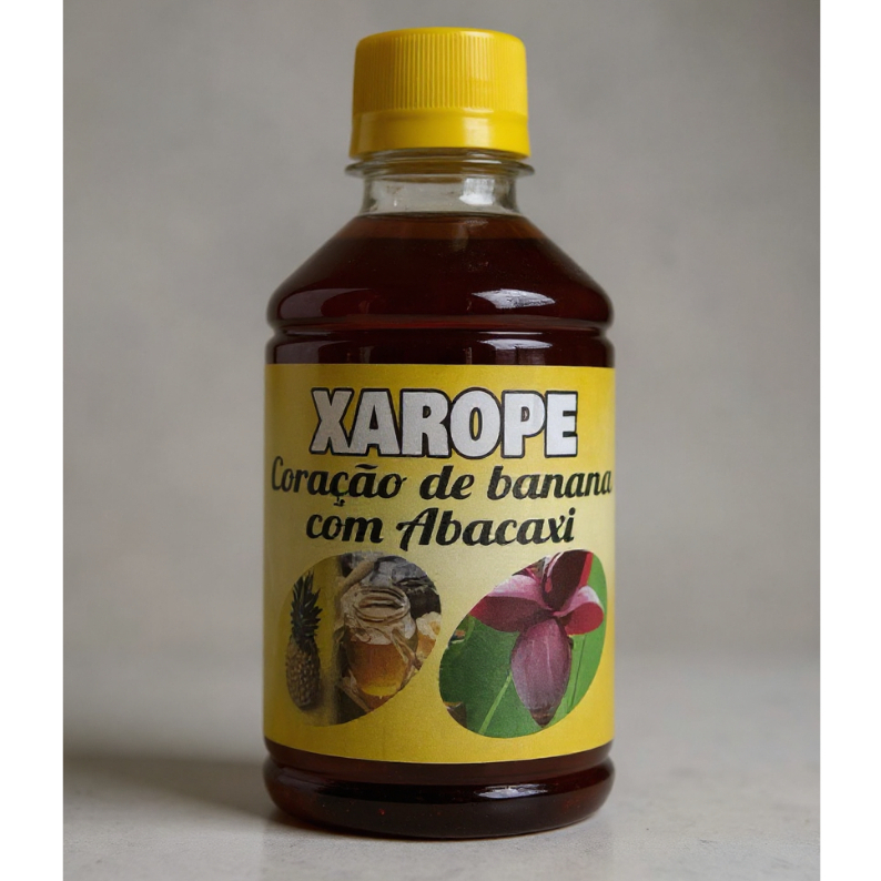 Xarope Coração de Banana com Abacaxi