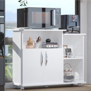 fruteira Armário Balcão Para Microonda e Bebedouro Multiuso Com Rodinhas 2 Portas em Oferta na Shopee