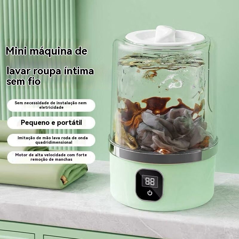 Mini copo de lavanderia instalação automática-livre desplug-In máquina de lavar roupa interior meias limpeza portátil fe