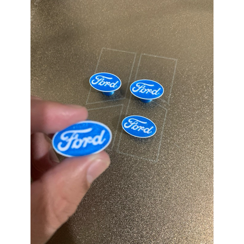 Tampa de Válvula / Pino de Roda Ford – Logo Ford | Impressão 3D | Kit 4 Unidades | Ecosport Ka Fiesta Ranger Fusion