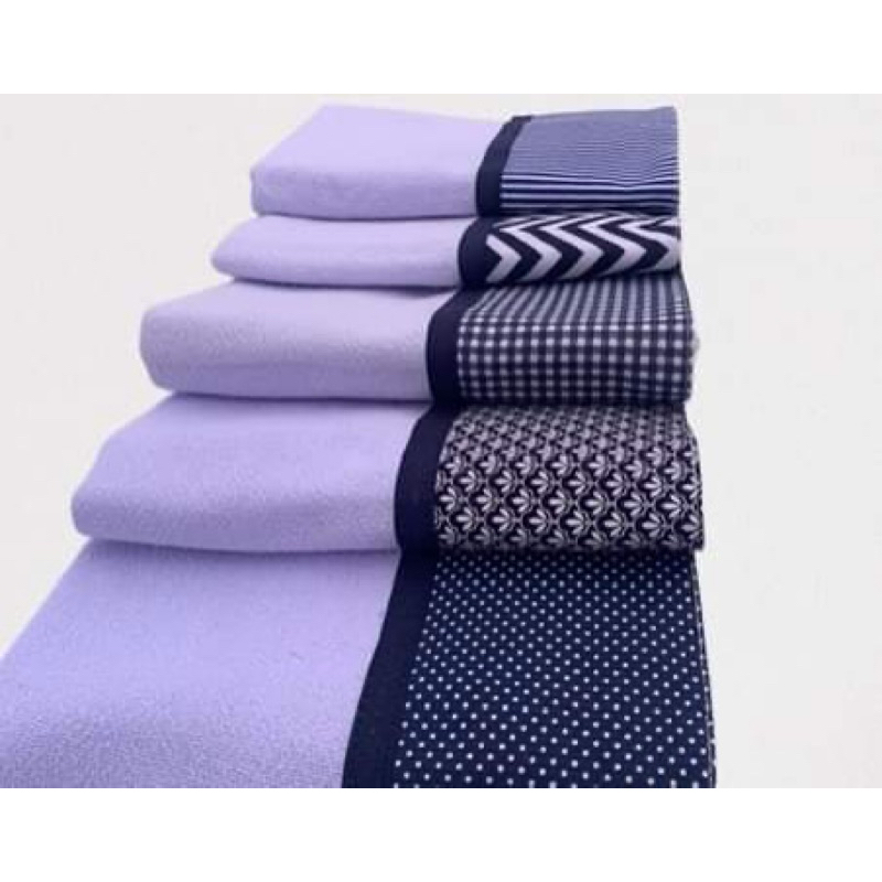 kit panos de prato azul marinho e branco em Oferta na Shopee