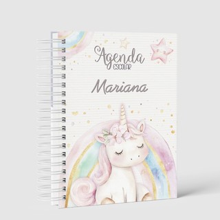 Agenda Escolar 2027 Menina - Vários Temas (Unique Impressos)