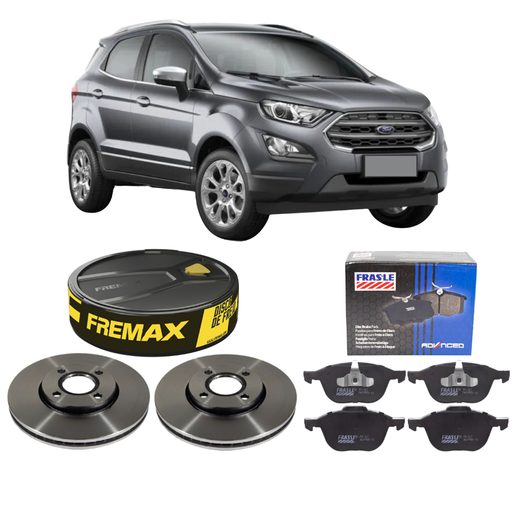 DISCO DE FREIO FREMAX + PASTILHA FRASLE DIANT NEW ECOSPORT 2013 A 2021