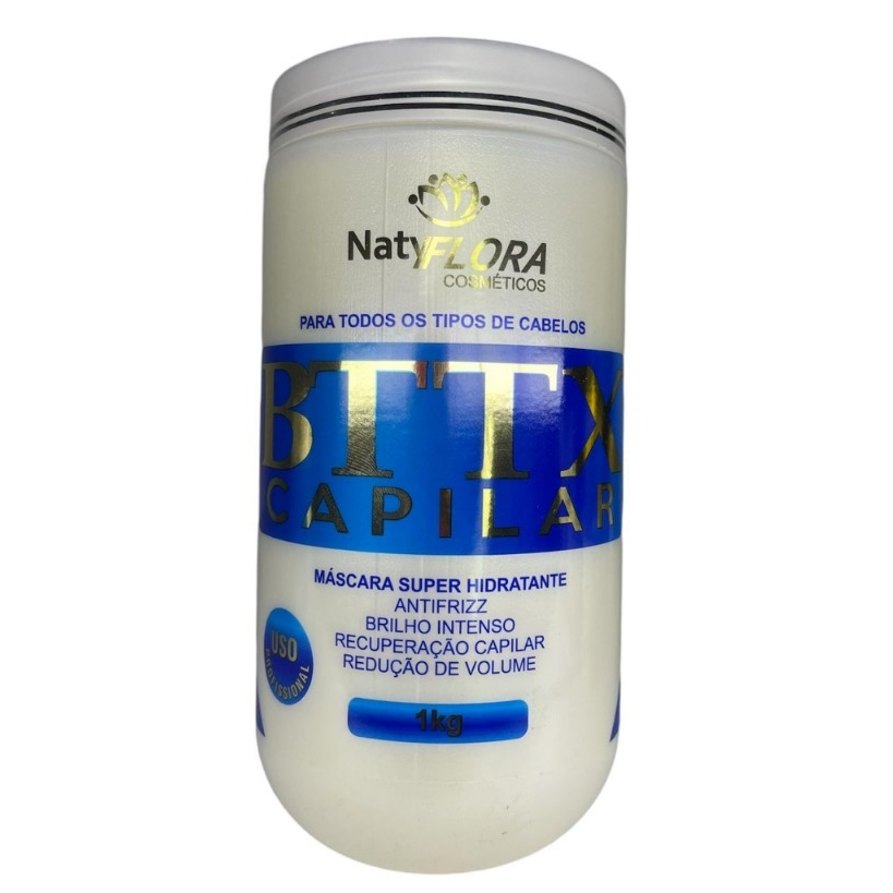 Bttx Capilar 0 % Formol Super Hidratante Antifrizz e Brilho Intenso 1kg NatyFlora em Oferta na Shopee