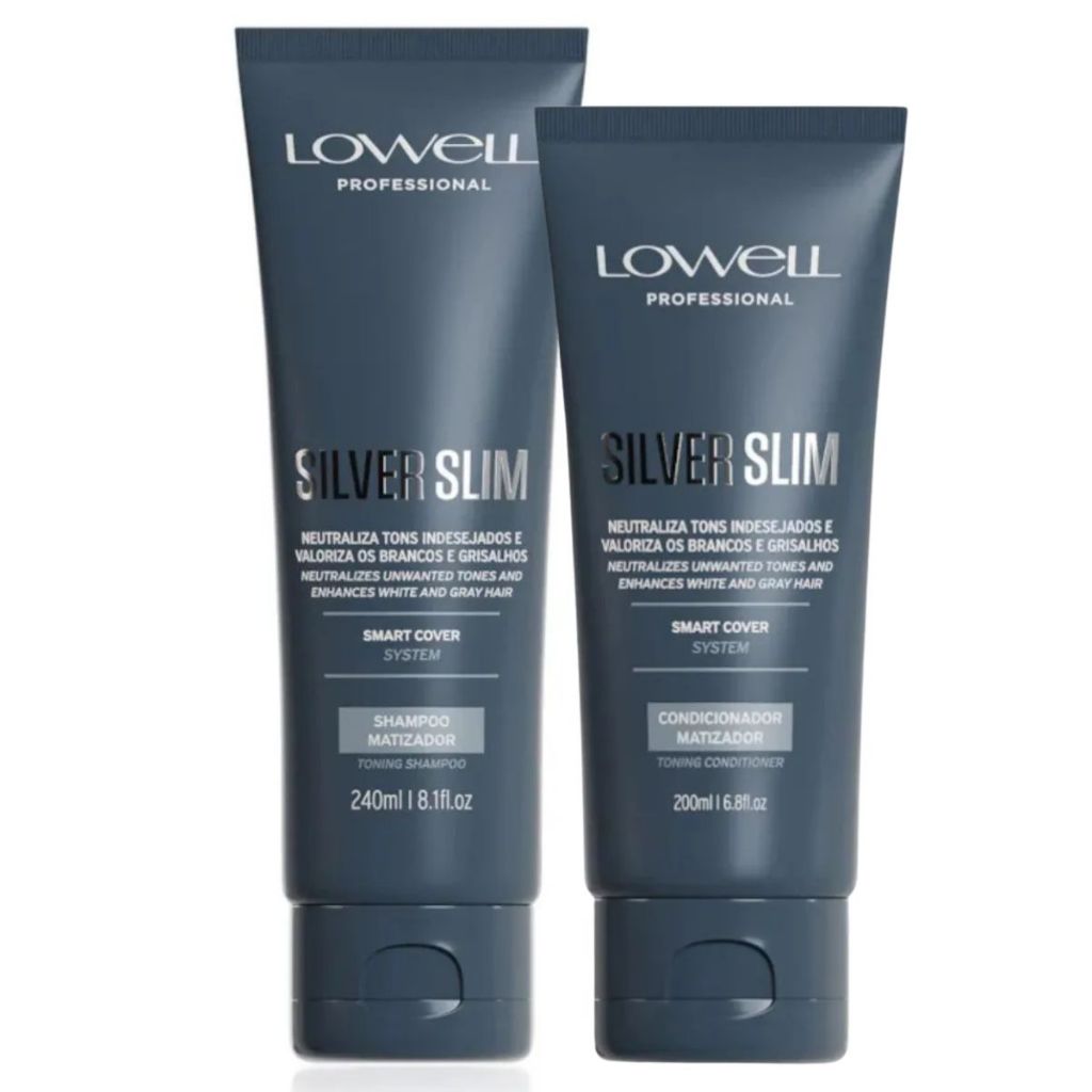 Kit Silver Slim 1 Shampoo 240ml 1 Condicionador 200ml Lowell