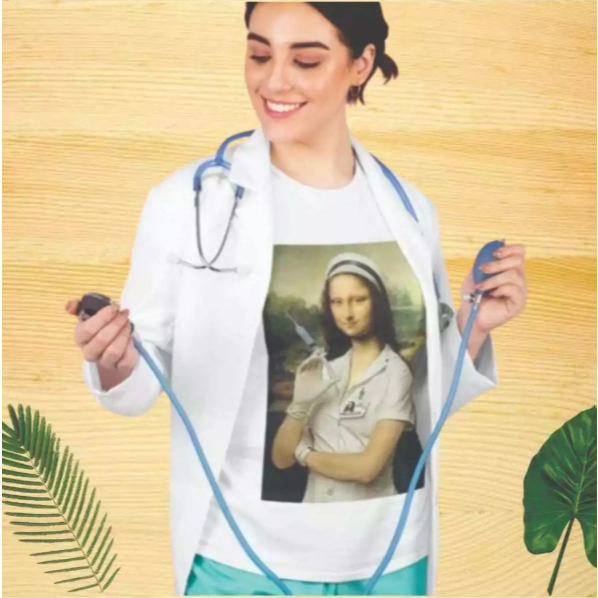 Camiseta Enfermagem Enfermeira técnica em enfermagem linha de frente, monalisa enfermagem