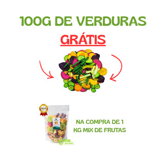 100G de Mix de verdura gratis, KIT🔥 COMPRE 1KG DE FRUTAS LIOFILIZADAS E GANHE 100G GRÁTIS DE VERDURAS LIOFILIZADAS
