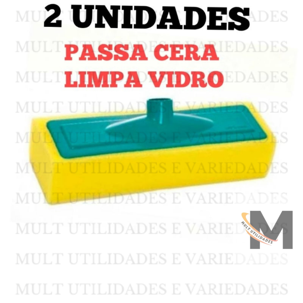 KIT 2 Rodo PASSA CERA lava piso esfregão limpa vidro lava carro espuma macia em Oferta na Shopee