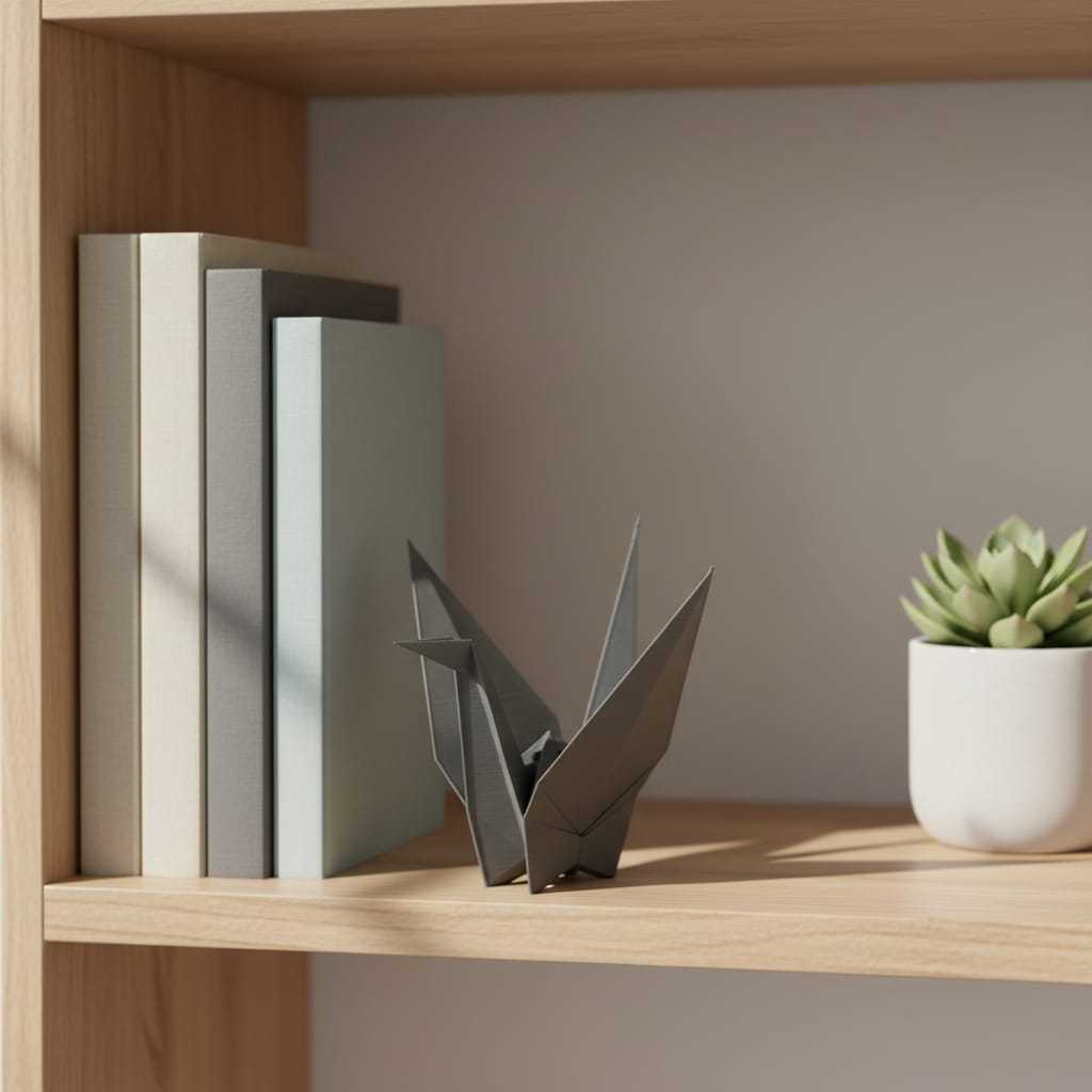 Decoração Minimalista Garça Origami: Objeto Decorativo, Sofisticação e Harmonia Visual