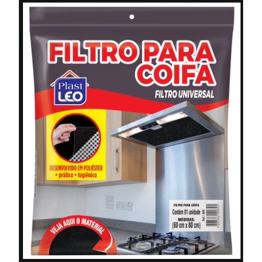 Filtro Para Coifa Universal 1 ou 2 Peças 60cm X 80cm Poliéster