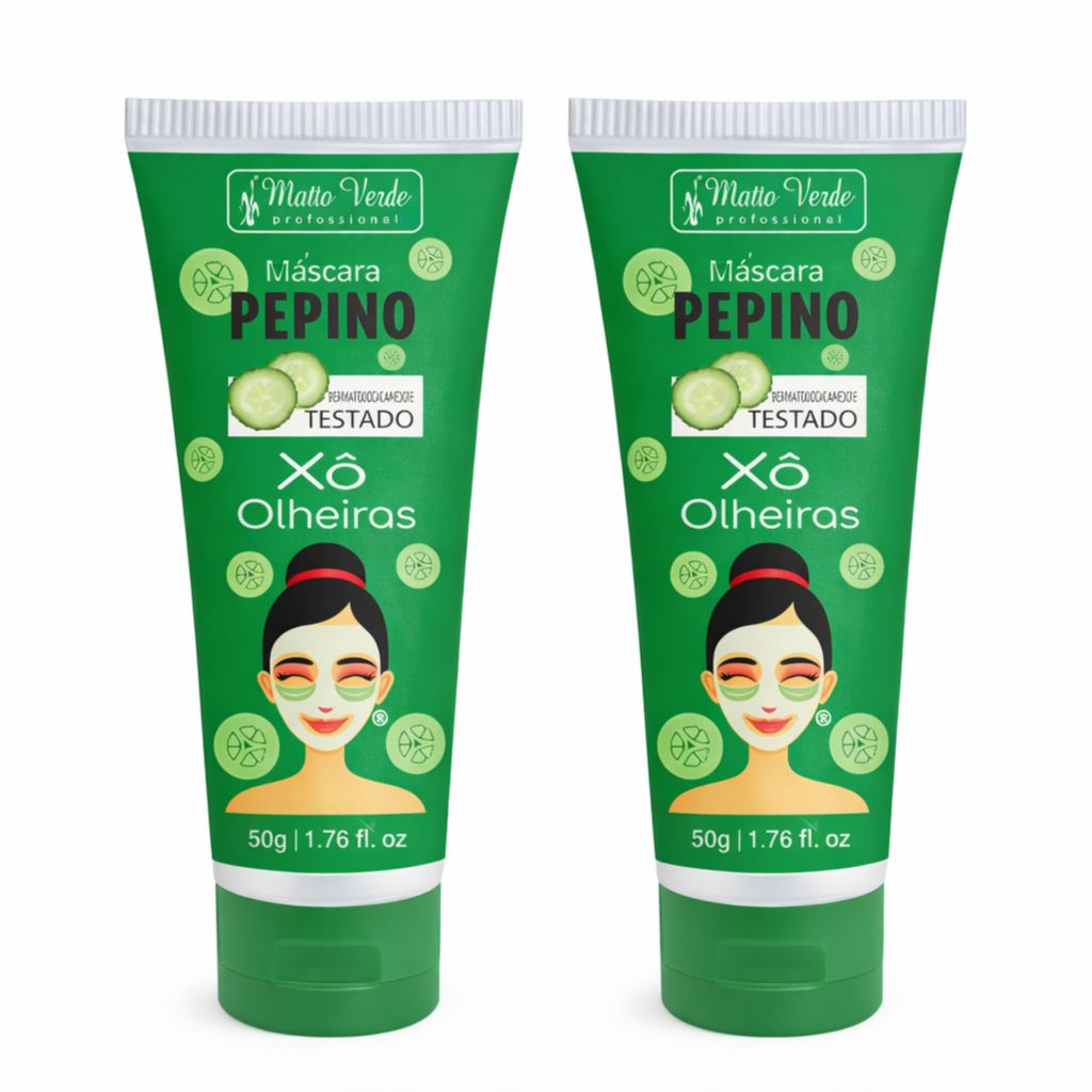Kit 2 Unid Máscara de Pepino XÔ OLHEIRAS Matto Verde  50g cada