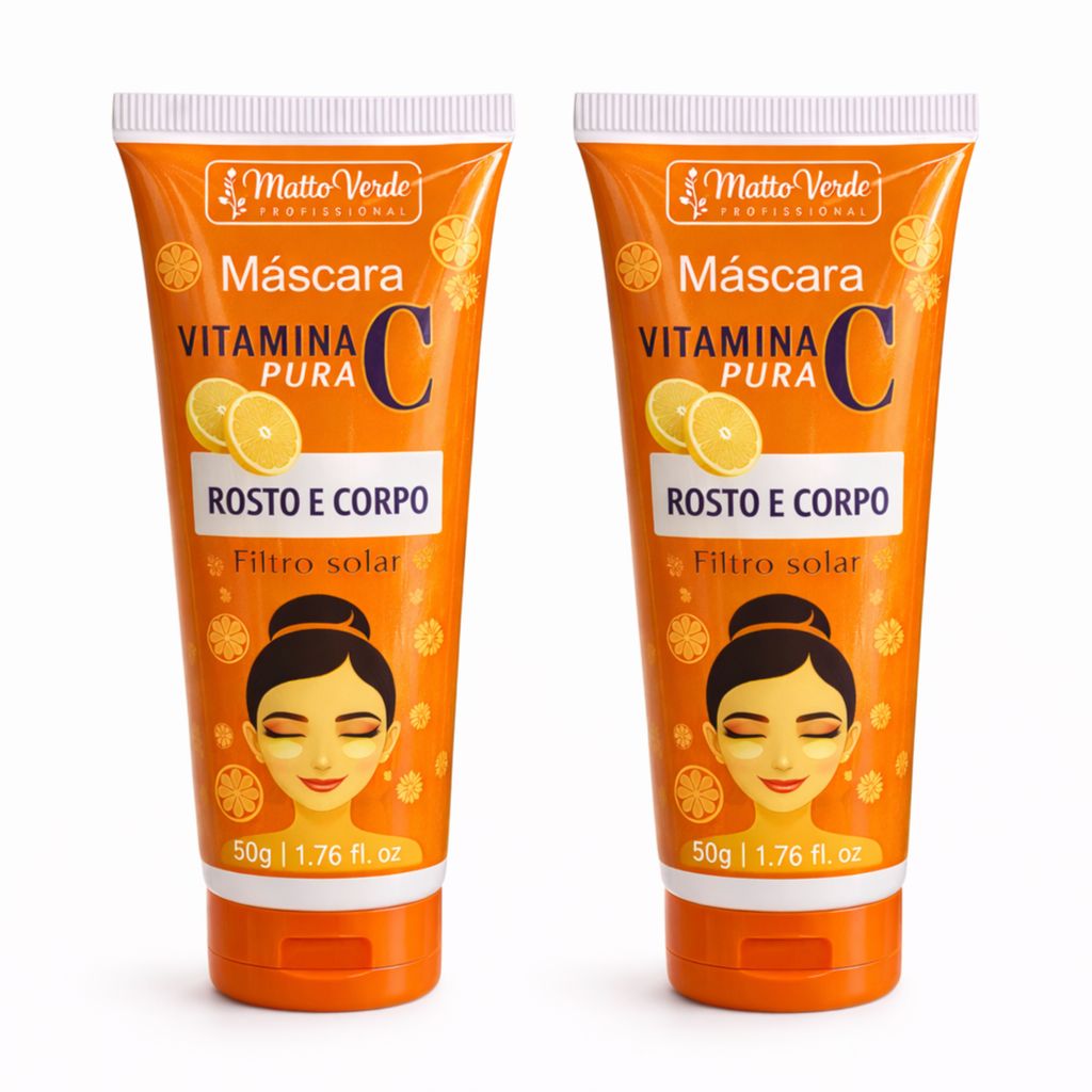 Kit 2 Unid Máscara Vitamina C  Com Filtro Solar - Matto Verde 50g