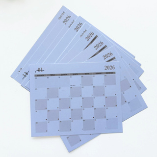 Calendário Mensal Folhas Soltas 2026 em Oferta na Shopee