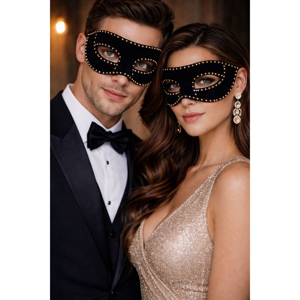 Máscara Veneza De Veludo Luxo C/strass Festa Baile Carnaval