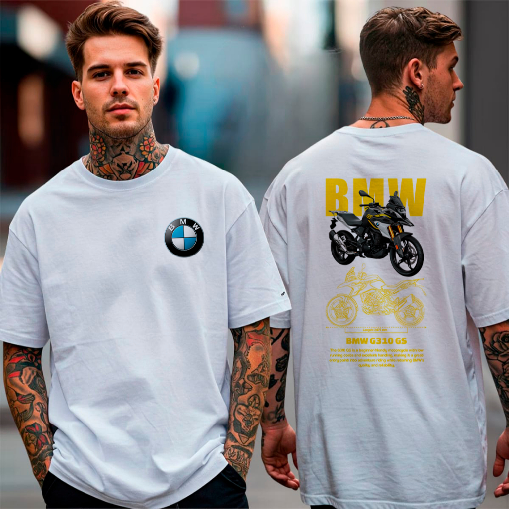 Camiseta Oversized Moto BMW G310 GS Esportiva
