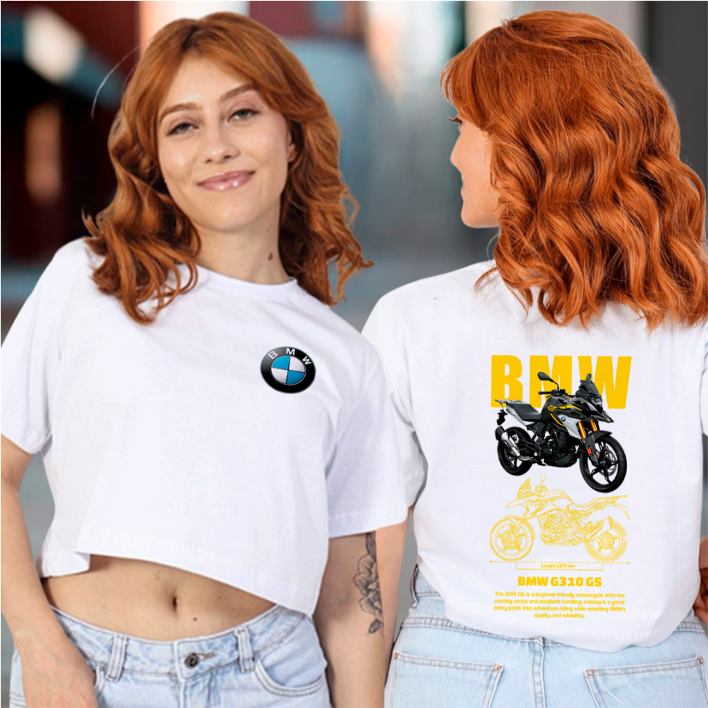 Blusa Cropped Moto BMW G310 GS Esportiva