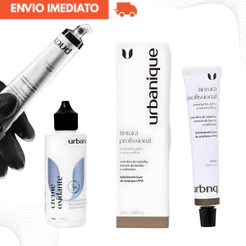 Kit Tintura e Oxidante Urbanique para Cílios Sobrancelhas Barba