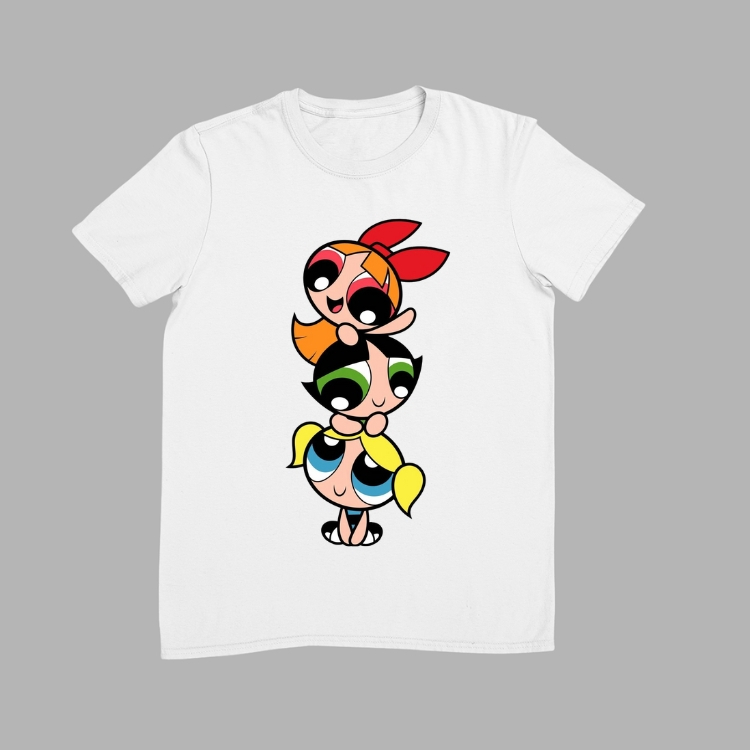 Camiseta infantil juvenil meninas super poderosas | Camiseta 100% Algodão | Camiseta feminina estampada