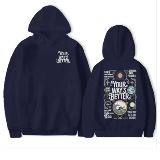 Moletom Canguru Lançamento Algodão  Bible Verse Hoodies, Your Ways Better Proverbs Pullover