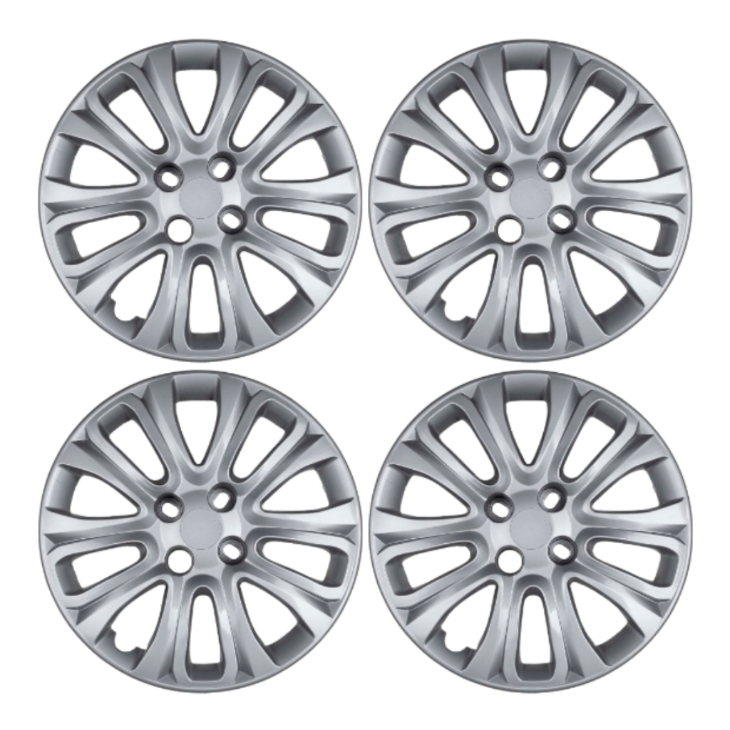 Jogo 4 Calota Fiat Punto Aro 15 2014 2015 2016 Cubo Padrão Antiperda Prata em Oferta na Shopee