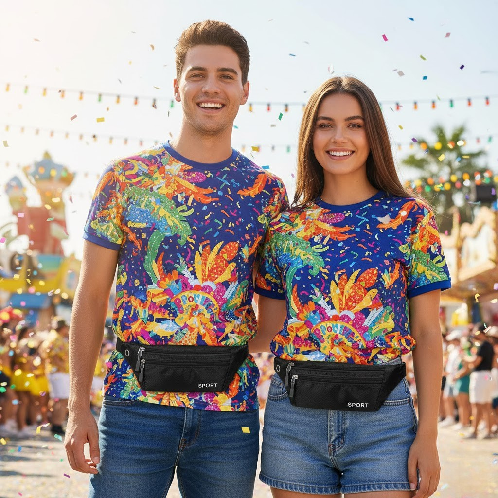 Pochete Doleira Preta Impermeavel Unissex Para Carnaval Academia Viagem Compras em Oferta na Shopee