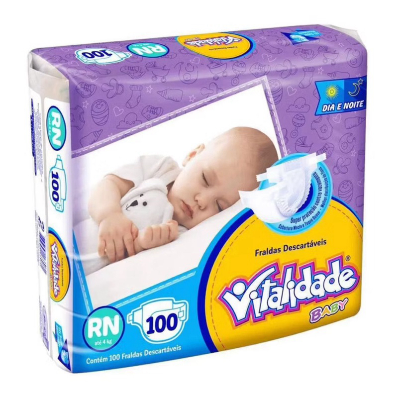 Fraldas Infantil Vitalidade Baby Pacotão econômico