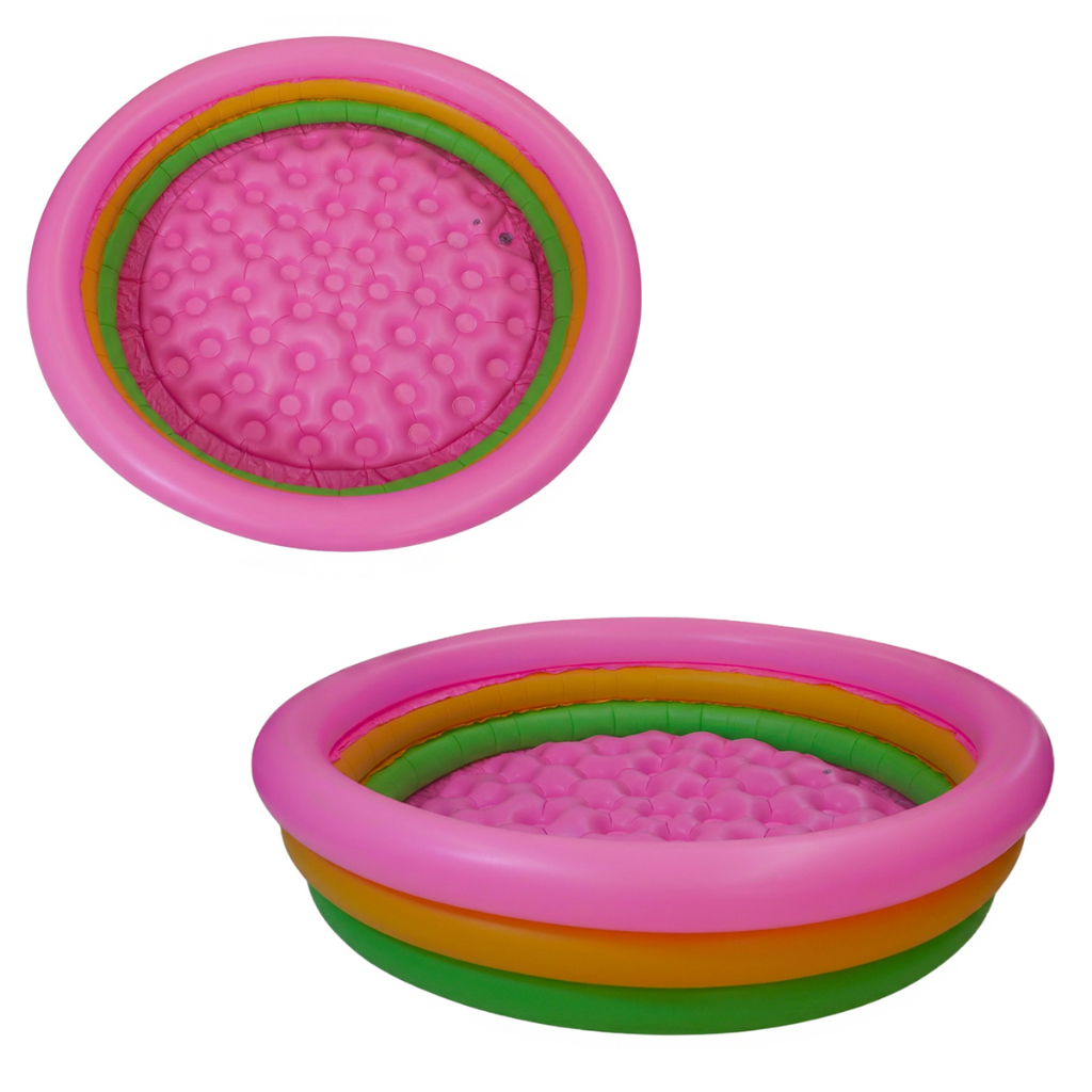 Piscina Inflável de 3 Camadas Menina Multiuso - 400 Litros Fundo Inflável Rosa Macio PVC Resistente Inmetro - QUEEN SHOP em Oferta na Shopee