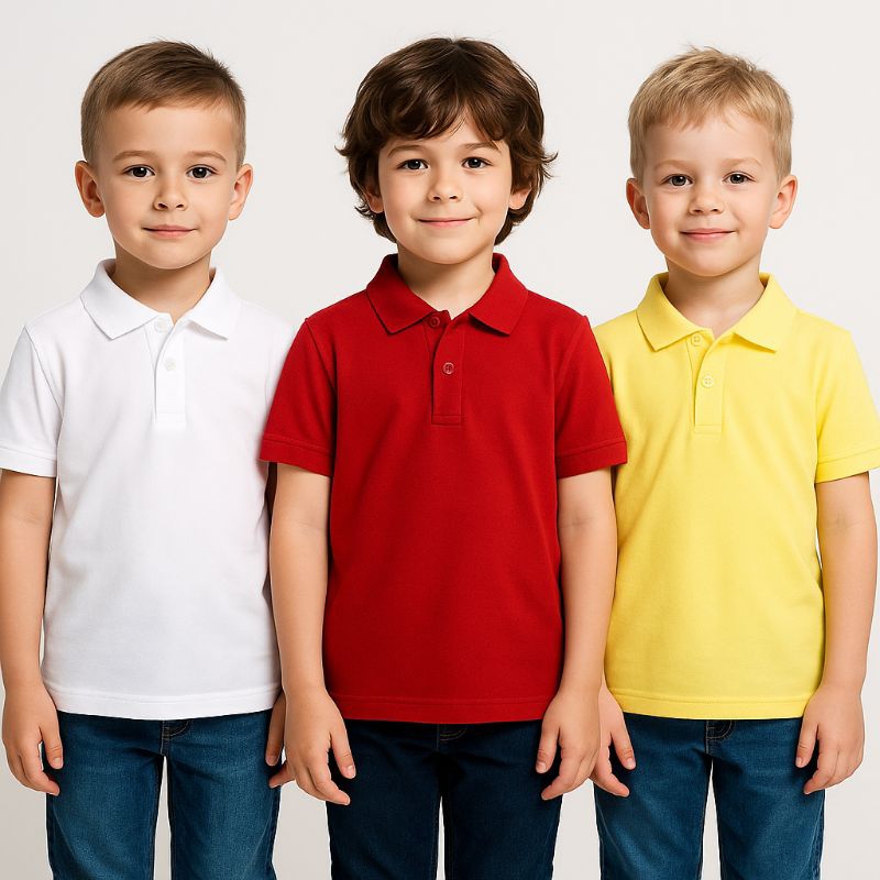 Camisas Polo Infantil - Juvenil Gola Polo Piquet do 1 ao 16 Menino Moda Básica em Oferta na Shopee