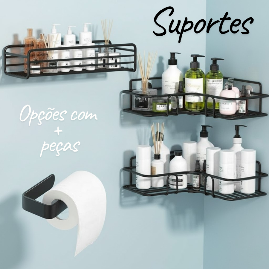 1/3/4/7Prateleiras De Banheiro Suporte De Shampoo Organizador Sem Furo Reto e Canto em Oferta na Shopee